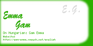 emma gam business card